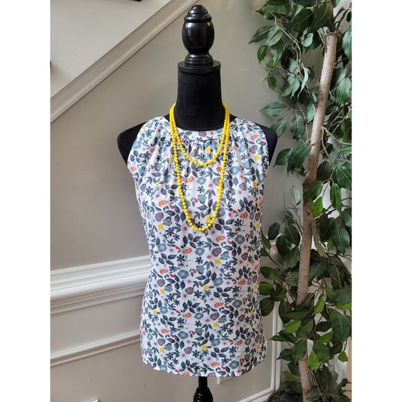 Loft Shirt Blouse Women's Size Medium Multicolor 100% Polyester Sleeveless - Picture 1 of 9